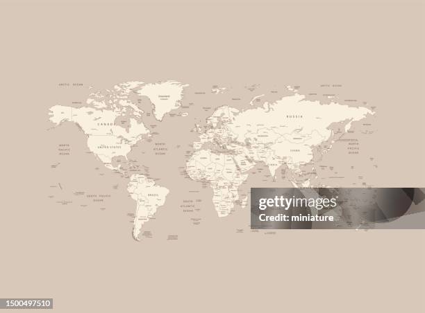 world map - world map eps stock illustrations