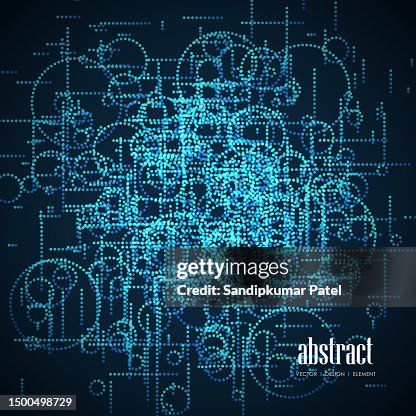 Vector abstract background with overlapping circles and dots. Vector abstract background with overlapping circles and dots.