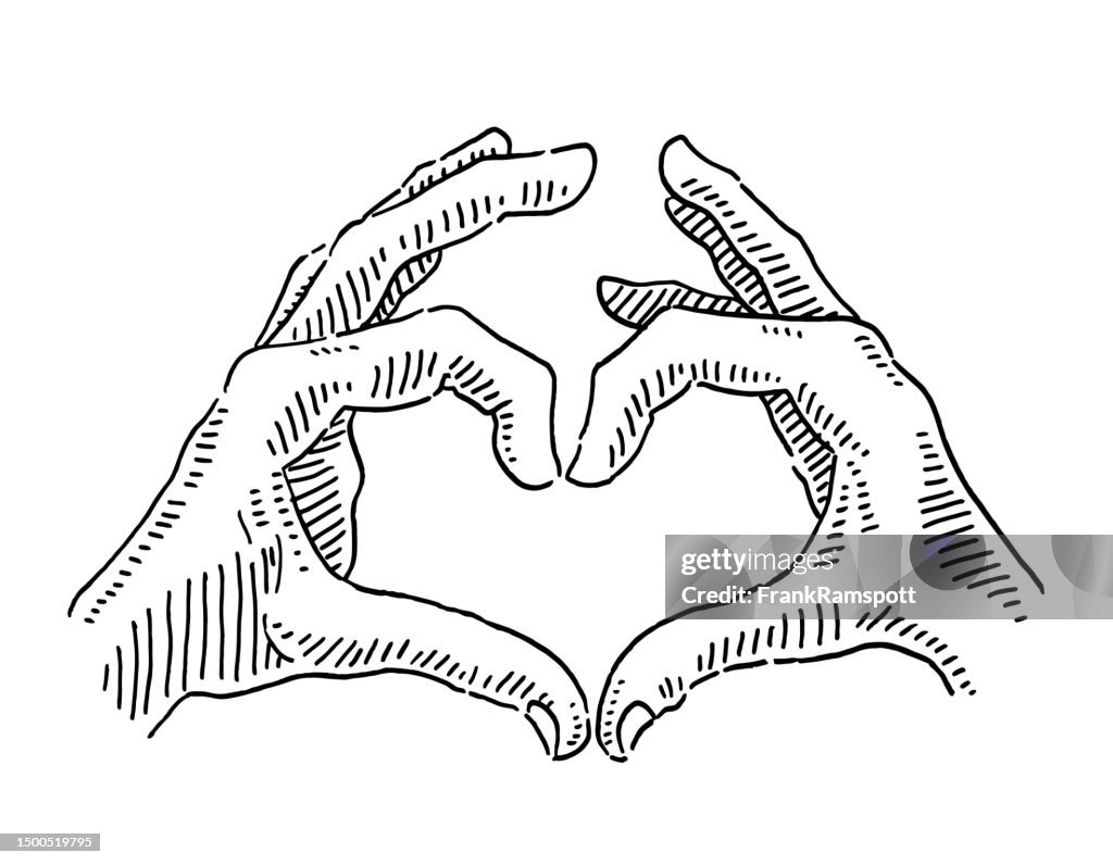 Love Heart Hand Gesture Drawing High-Res Vector Graphic - Getty Images