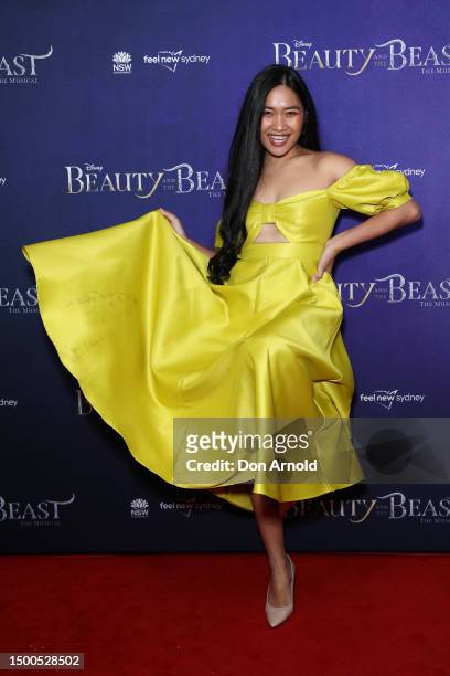 Nova Onus attends opening night of "Beauty & The Beast" at the Capitol Theatre on June 22, 2023 in Sydney, Australia.