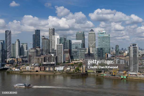 The Canary Wharf business district including global financial institutions Citigroup Inc., State Street Corp., Barclays Plc, HSBC Holdings Plc and...