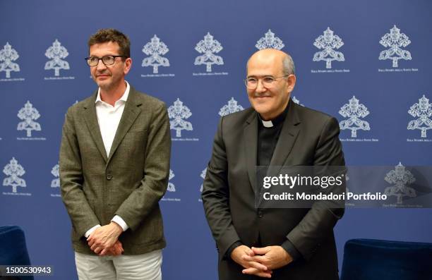 Dr. François-Xavier Adam, director of the French Institute Center Saint Louis and Cardinal Jose Tolentino de Mendonça, Prefect of the Vatican...