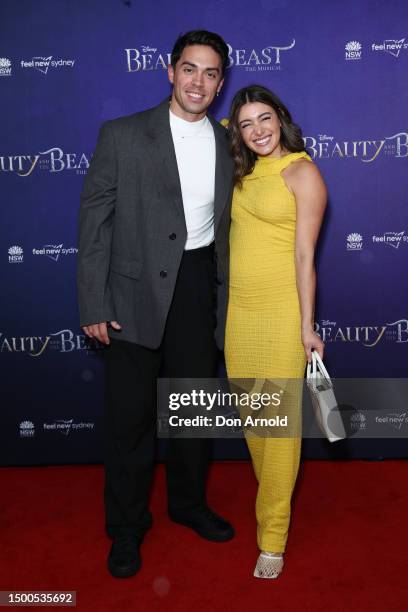 John Pearce attends opening night of "Beauty & The Beast" at the Capitol Theatre on June 22, 2023 in Sydney, Australia.