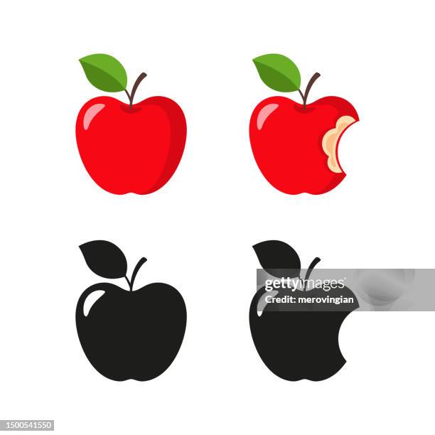 bildbanksillustrationer, clip art samt tecknat material och ikoner med apple icons - apple