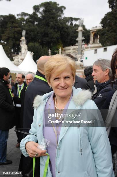 Rome, Italy, March 13 Livia Turco of the PD during the electoral rally of the left for the regional election, Reggio Calabria, Italy, Big tree with...