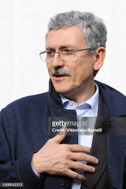 Rome, Italy, March 13 Massimo D'Alema politician of the PD, during the electoral rally of the left for the regional elections