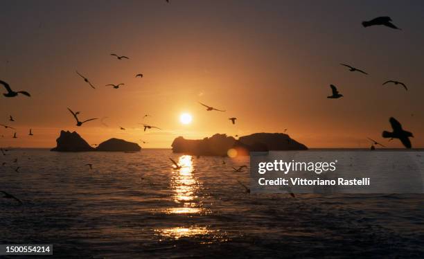 Striking image of sea and Iceberg at sunset, Ilulissat, Greenland.