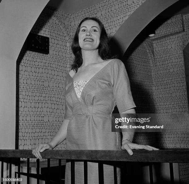 Australian soprano Joan Sutherland pictured in London where she has recently performed at the Royal Opera House and Sadler's Wells Theatre, July16th...