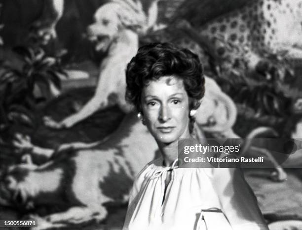 Rome, Italy, Marella Agnelli during a reception at the Quirinale.