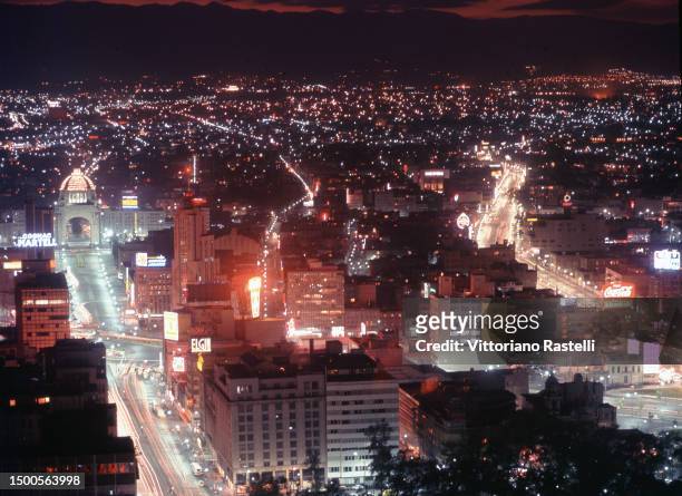 Mexico City, Mexico, Panorama of the city at night.