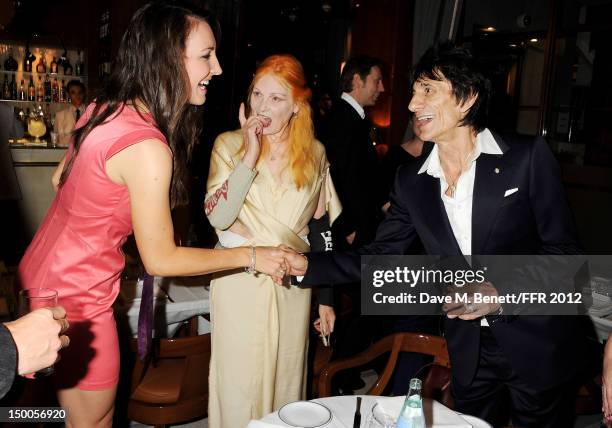 Great Britain Olympic Cyclist Danielle 'Dani' King, Dame Vivienne Westwood and Ronnie Wood attend as Naomi Campbell hosts an Olympic Celebration...