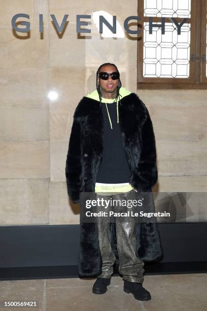 Tyga attends the Givenchy Menswear Spring/Summer 2024 show as part of Paris Fashion Week on June 22, 2023 in Paris, France.