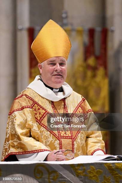 The Most Reverend and Right Honourable Stephen Cottrell, Archbishop of York, presides at the consecration service for three new bishops at York...
