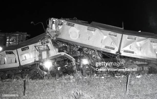 Aulla, Italy, October 1954, Railway collision between two trains.