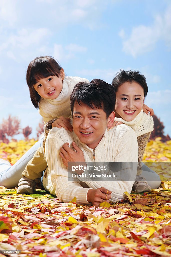 Family in autumn