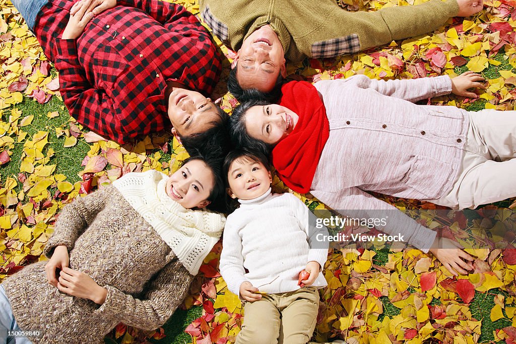 Family in autumn