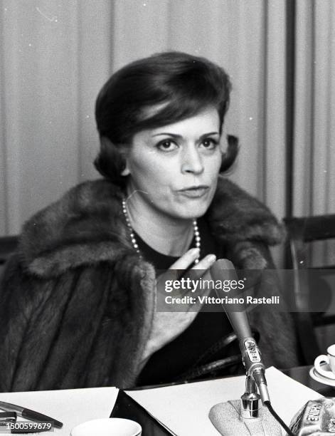 Rome, Italy, March 1962, Film and theater actress Franca Valeri