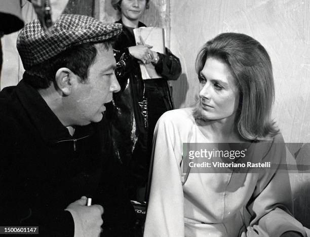 Padua, Italy, May 1968, Film director Elio Petri with actress Vanessa Redgrave during the shooting of the film "A quiet place in the countryside"