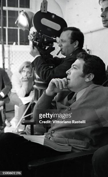 Padua, Italy, May 1968, the film director Elio Petri during the shooting of the film "A quiet place in the countryside"