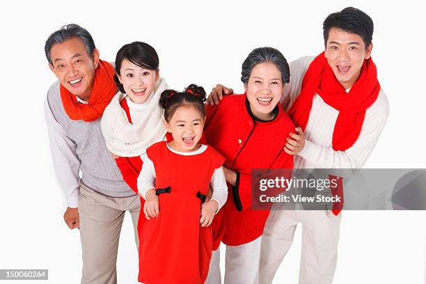 family celebrating chinese new year - mom blessing son stock pictures, royalty-free photos & images