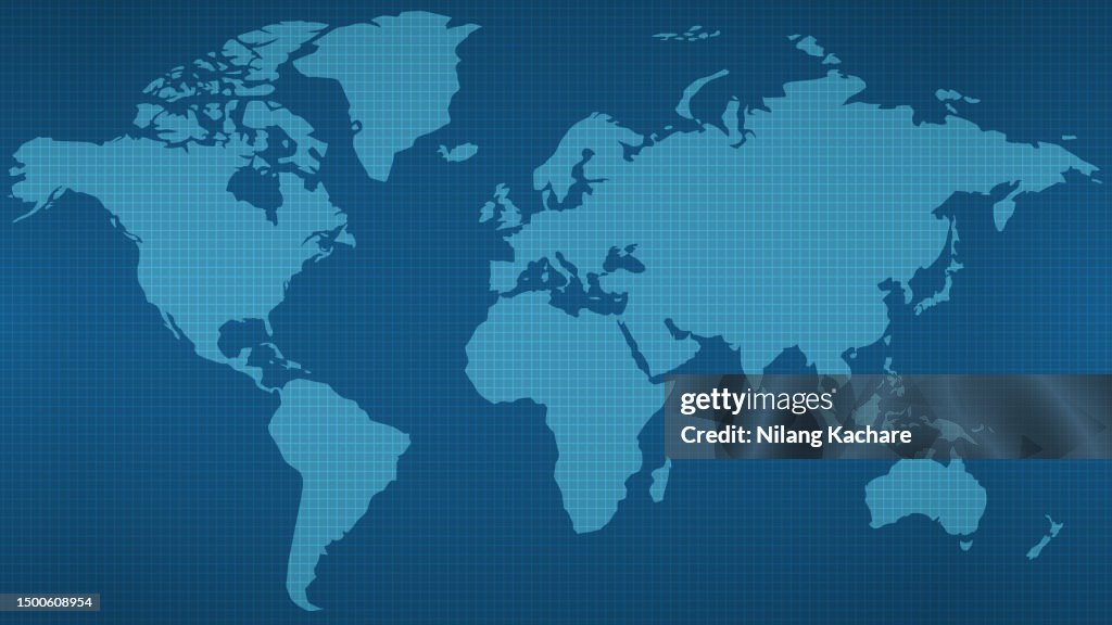 Plain World Map With Grid Pattern Background High-Res Stock Photo ...