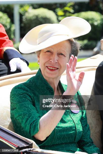 Princess Anne, Princess Royal attends day three of Royal Ascot 2023 at Ascot Racecourse on June 22, 2023 in Ascot, England.