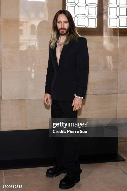 Jared Leto attends the Givenchy Menswear Spring/Summer 2024 show as part of Paris Fashion Week on June 22, 2023 in Paris, France.