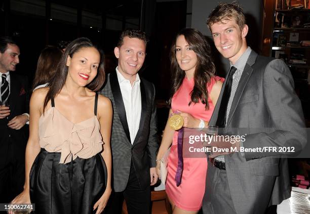 Rachael Barrett, Nick Candy, Great Britain Olympic Cyclist Danielle 'Dani' King and Matt Rowe attend as Naomi Campbell hosts an Olympic Celebration...