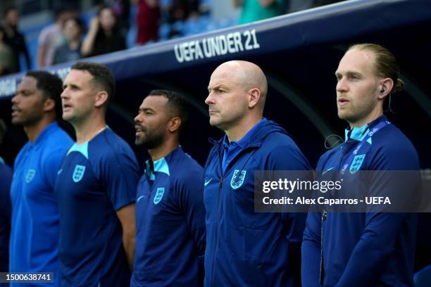 England manager Lee Carsley looks on during the UEFA Under-21 Euro 2023 match between Czechia and England on June 22, 2023 in Batumi, Georgia.