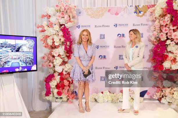 Jill Whelan, Celebration Ambassador of Princess Cruises and Vicki Johnson, SVP, Communications of Princess Cruises speak as Princess Cruises...