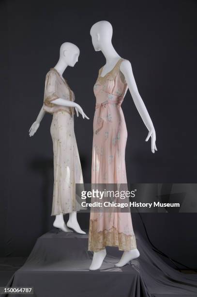 Nightgown , 1940. SIlk chiffon and lace by Henri Bendel.