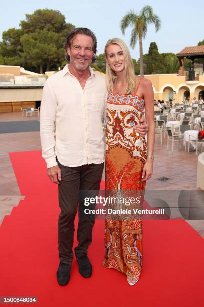 Dennis Quaid and Laura Savoie attend the red carpet of the Filming Italy 2023 on June 22, 2023 in Santa Margherita di Pula, Italy.