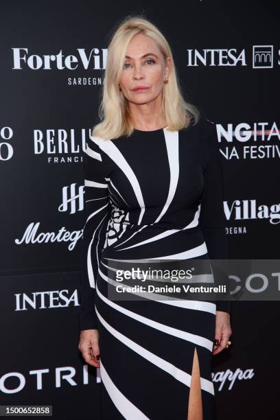 Emmanuelle Béart attends the red carpet of the Filming Italy 2023 on June 22, 2023 in Santa Margherita di Pula, Italy.