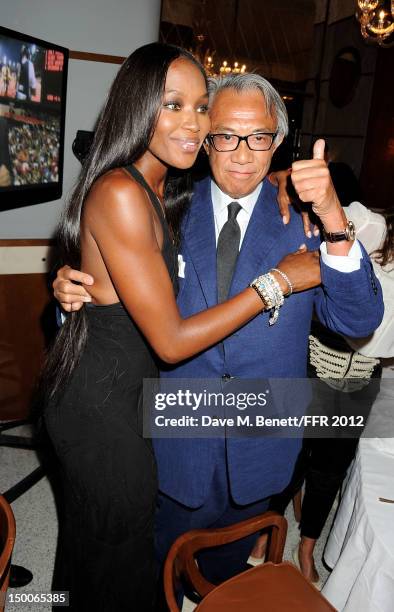 Naomi Campbell and Sir David Tang attend as Naomi Campbell hosts an Olympic Celebration Dinner in partnership with Fashion For Relief, Interview...