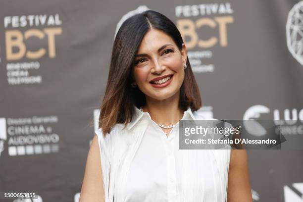 Alessia Mancini attends the photocall at the BCT Benevento Cinema And Television Festival 2023 on June 22, 2023 in Benevento, Italy.