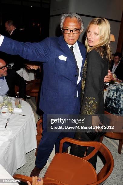 Sir David Tang and Kate Moss attend as Naomi Campbell hosts an Olympic Celebration Dinner in partnership with Fashion For Relief, Interview Magazine...