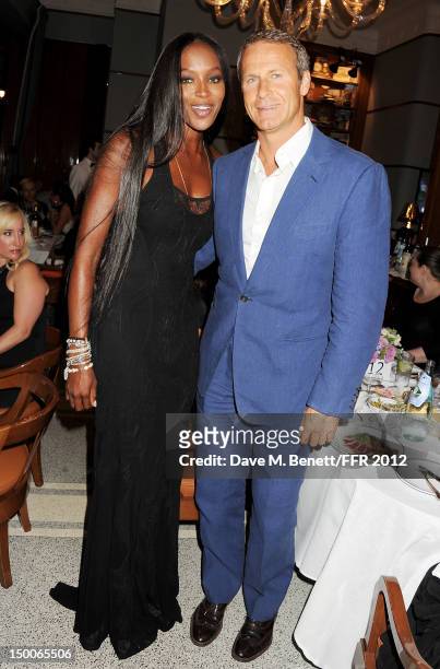 Naomi Campbell and Vladislav Doronin attend as Naomi Campbell hosts an Olympic Celebration Dinner in partnership with Fashion For Relief, Interview...