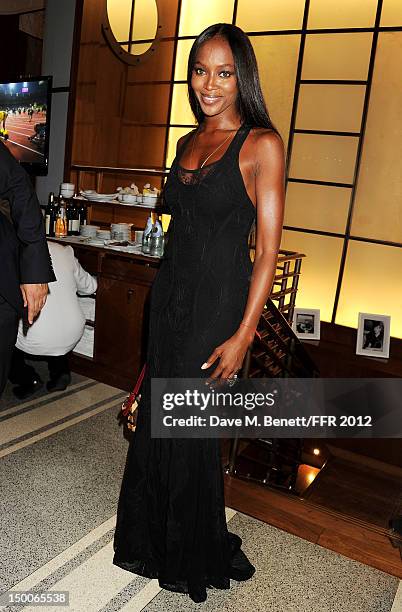 Naomi Campbell attends as Naomi Campbell hosts an Olympic Celebration Dinner in partnership with Fashion For Relief, Interview Magazine and Downtown...