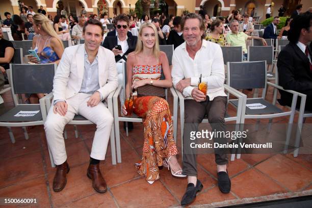 Alessandro Nivola, Laura Savoie and Dennis Quaid attend the red carpet of the Filming Italy 2023 on June 22, 2023 in Santa Margherita di Pula, Italy.
