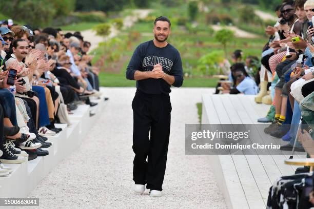 Mike Amiri walks the runway during the Amiri Menswear Spring/Summer 2024 show as part of Paris Fashion Week on June 22, 2023 in Paris, France.