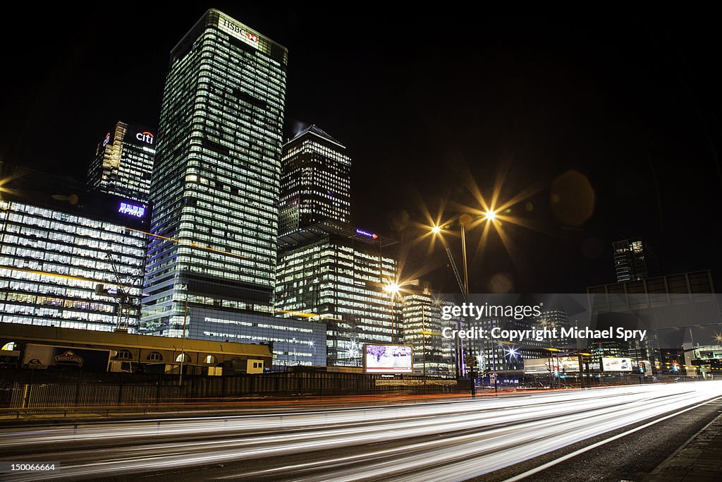 Docklands at night