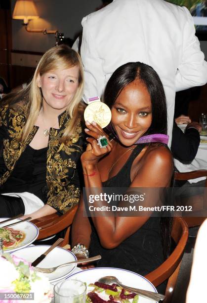 Sarah Burton and Naomi Campbell attend as Naomi Campbell hosts an Olympic Celebration Dinner in partnership with Fashion For Relief, Interview...