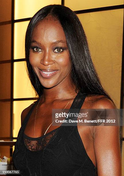 Naomi Campbell attends as she hosts an Olympic Celebration Dinner in partnership with Fashion For Relief, Interview Magazine and Downtown Mayfair...