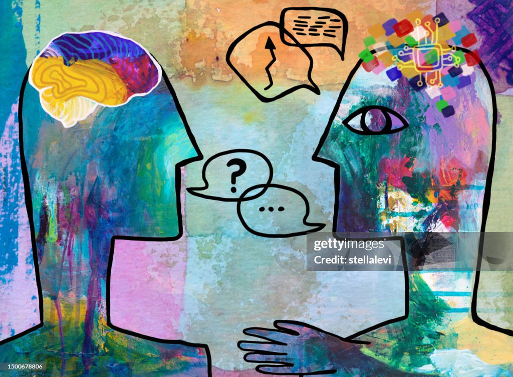 Human and AI Robot communication