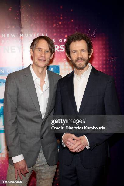 John Hartmere and Adam Godley attend the "Once Upon A One More Time" Broadway Opening Night at Marquis Theatre on June 22, 2023 in New York City.