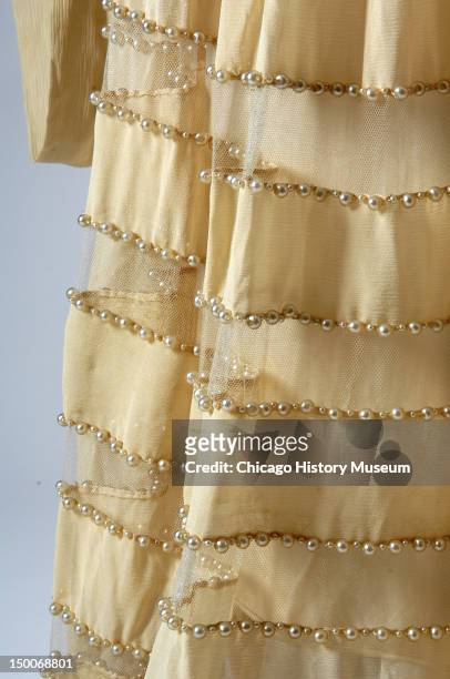 Wedding dress, 1924 . Silk crepe, lace, lame, pearls, net by Jeanne Lanvin.