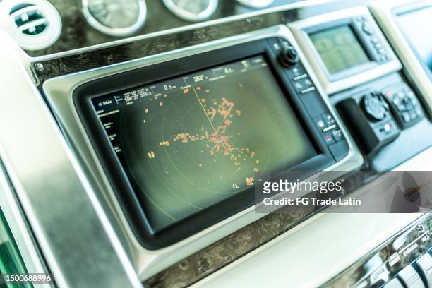 control panel on a yacht - passenger craft stockfoto's en -beelden