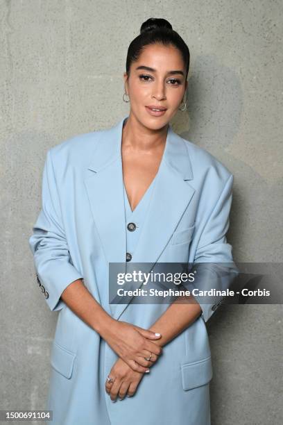 Leila Bekhti attends the Ami Alexandre Mattiussi Menswear Spring/Summer 2024 show as part of Paris Fashion Week on June 22, 2023 in Paris, France.