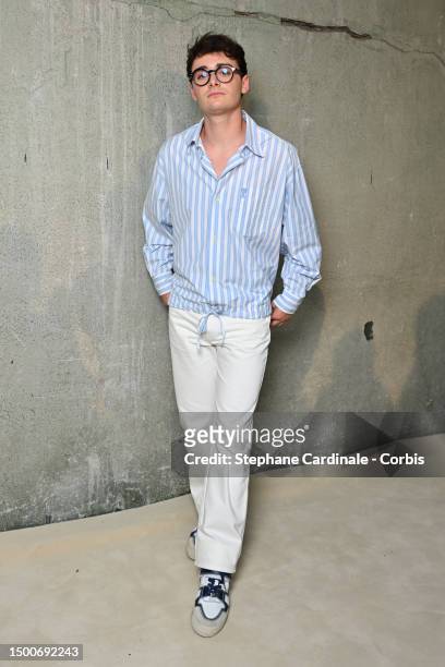 Noah Schnapp attends the Ami Alexandre Mattiussi Menswear Spring/Summer 2024 show as part of Paris Fashion Week on June 22, 2023 in Paris, France.