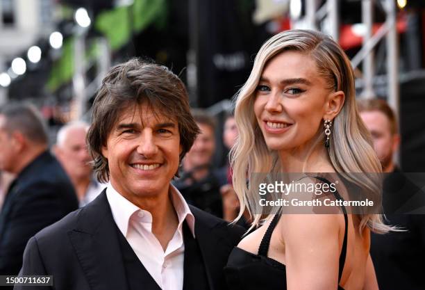 Tom Cruise and Vanessa Kirby attend the UK Premiere of "Mission: Impossible - Dead Reckoning Part One" presented by Paramount Pictures and Skydance,...